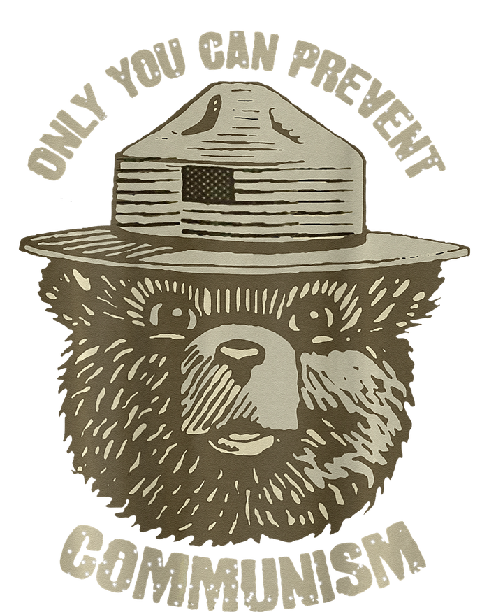 Only You Can Prevent Communism Camping Bear Sweatshirt Cinch Pack Bag