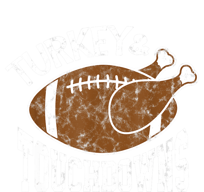 Turkey and Touchdowns Funny Thanksgiving Football T-Shirt