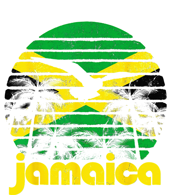 Vintage Retro Jamaica Flag Jamaican 70's 80's Women's Tri-Blend 3/4-Sleeve Raglan Shirt