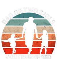 Dad of two Outnumbered Retro 2 Daughters Father's Day T-Shirt