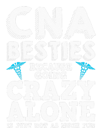 Funny CNA Design Healthcare Worker  Nurse Besties Cropped Pullover Crew