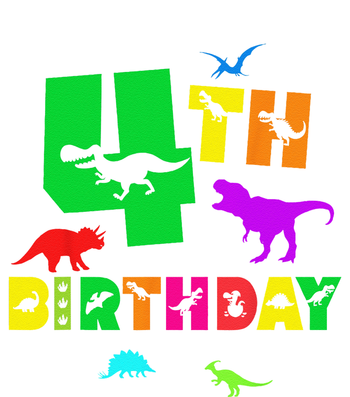 Dinosaur 4th Birthday Dino Im 4 Birthday Tall Long Sleeve T-Shirt