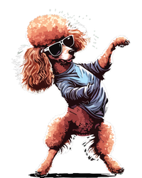 Funny Poodle Dog Miniature Poodle Toy Poodle Dance Dabbing Zip Tote Bag