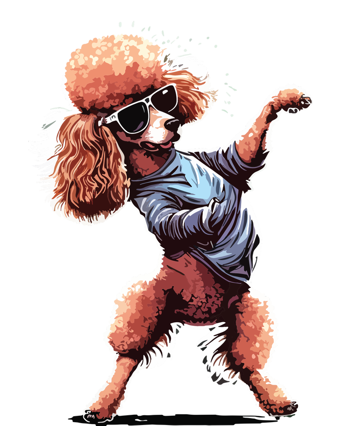 Funny Poodle Dog Miniature Poodle Toy Poodle Dance Dabbing Zip Tote Bag