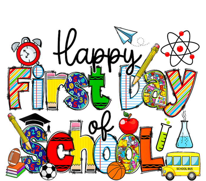 Happy First Day Of School Teachers Students Back To School Softstyle Adult Sport Polo