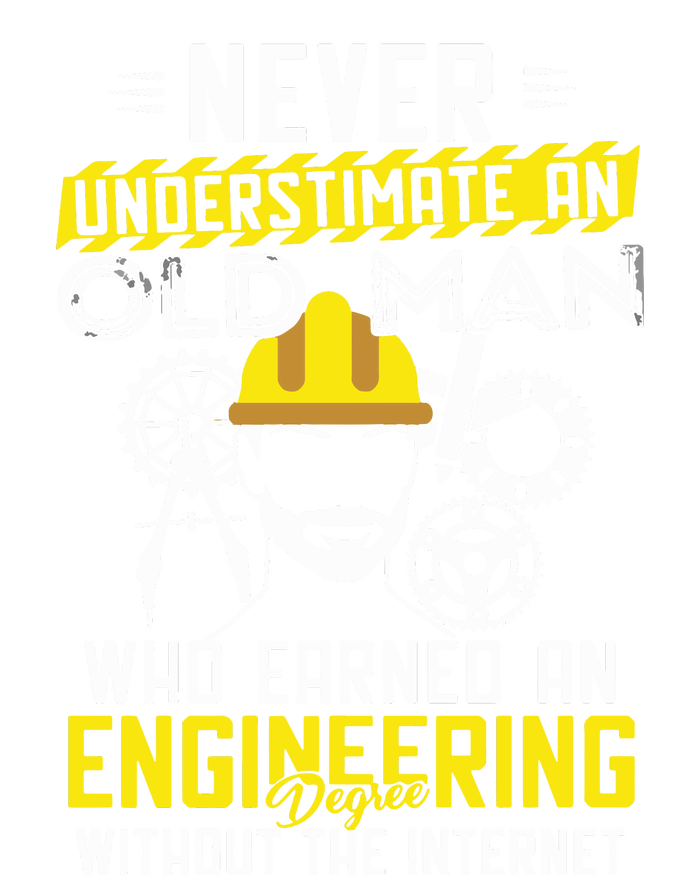 Funny Retired Engineer Grandpa With Engineering Degree 7 Panel Mesh Trucker Snapback Hat