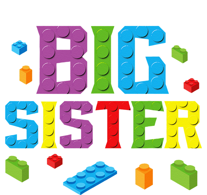 Big Sister Master Builder Building Bricks Blocks Family Set T-Shirt