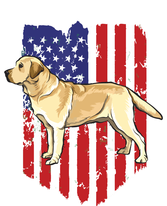 American Flag Yellow Labrador Retriever 4th Of July USA Tie-Dye T-Shirt