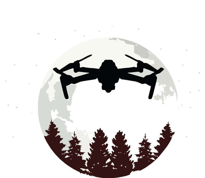 Drone Pilot Full Moon Funny FPV Drone Quadcopter Hoodie