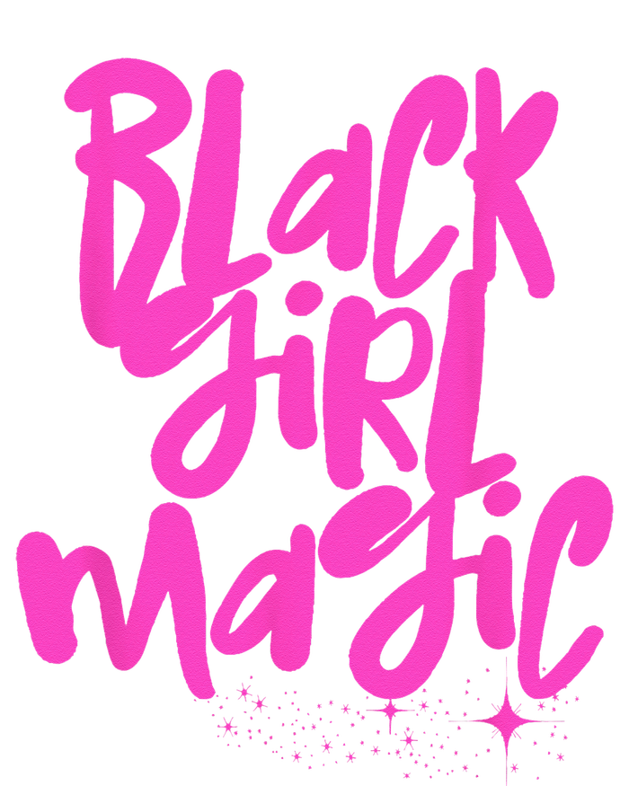 Hot Pink Black Girl Magic Stars Melanin Black Queen Woman T-Shirt