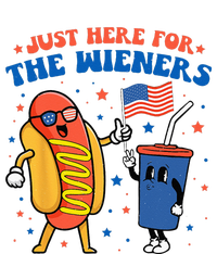 Hot Dog I'm Just Here For The Wieners Funny 4Th Of July Ladies PosiCharge Competitor Racerback Tank