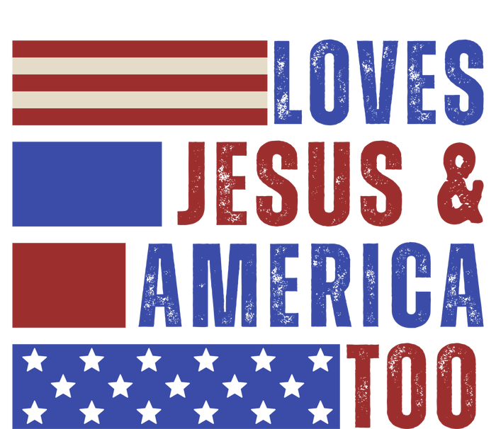 Love Jesus And America Too Women's Perfect Tri Tunic Long Sleeve Shirt