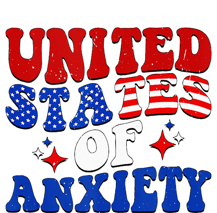 United States Of Anxiety 4th Of July America Retro Funny Women's T-Shirt