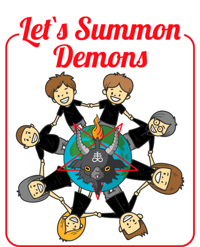 Lets Summon Demons Creepy Incantation Demons T-Shirt