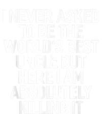 I Never Asked To Be The Worlds Best Uncle Funny Cooling Performance Long Sleeve Crew