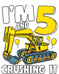 I'm 5 And Crushing It 5 Years Boy 5th Birthday Excavator T-Shirt