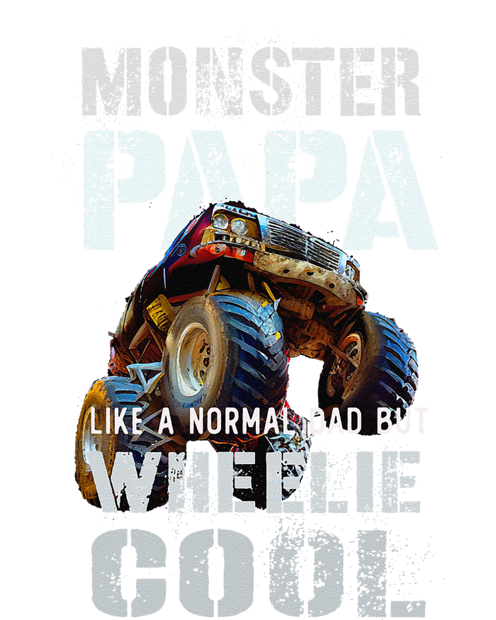 Funny MONSTER TRUCK PAPA Like Normal Dad But Wheelie Cool Softstyle Adult Sport Polo