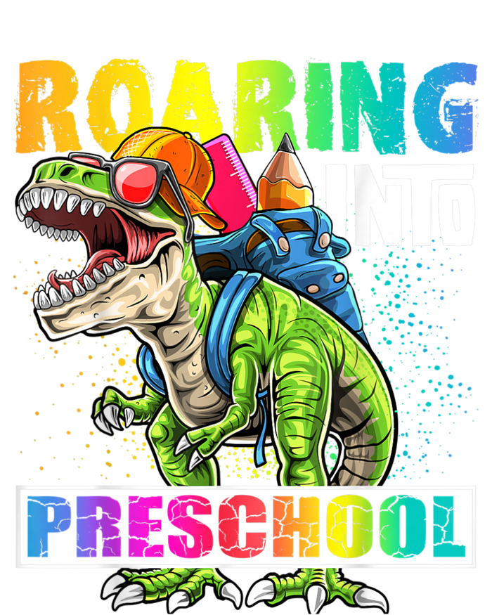 Roaring Into Preschool Dinosaur Backpack Back To School Boy T-Shirt