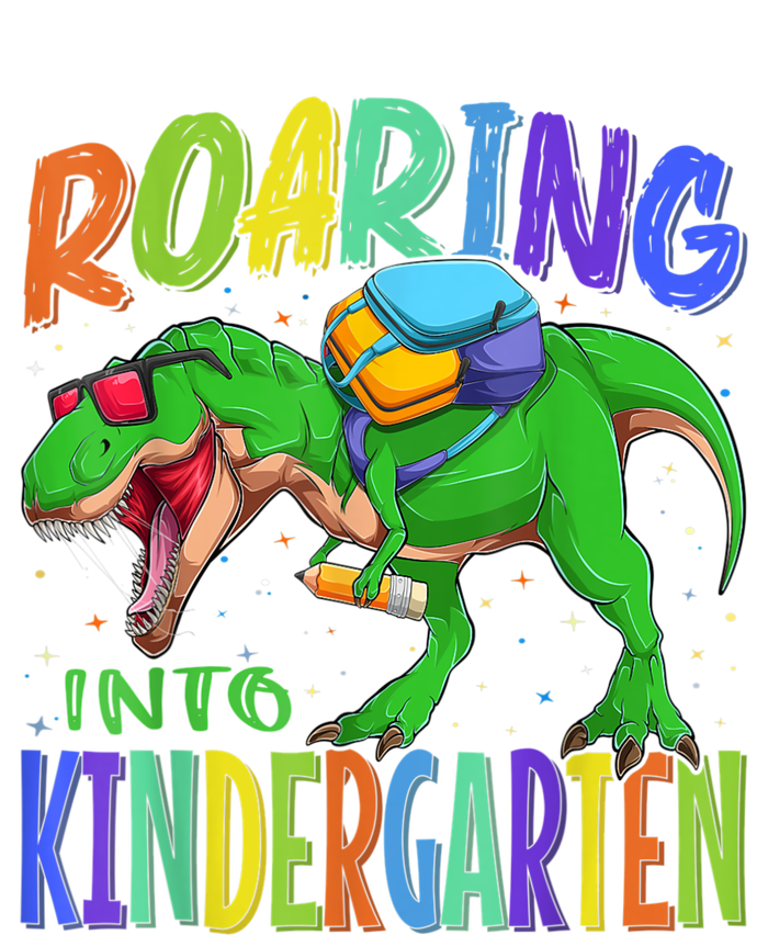 Roaring Into Kindergarten Dinosaur T Rex Back To School Boy Long Sleeve Shirt