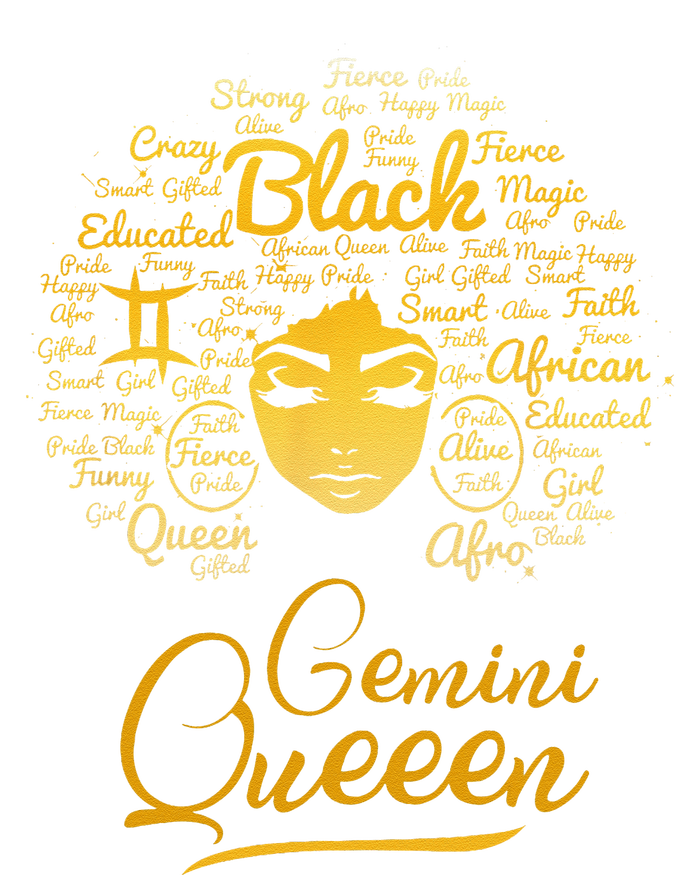 Gemini Queen Black Queen Birthday Gifts Zodiac Women T-Shirt