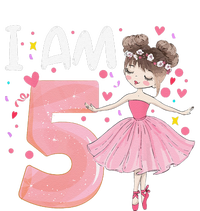 IAm 5 Fifth Birthday Party Dancing Pink Ballerina Long Sleeve Shirt