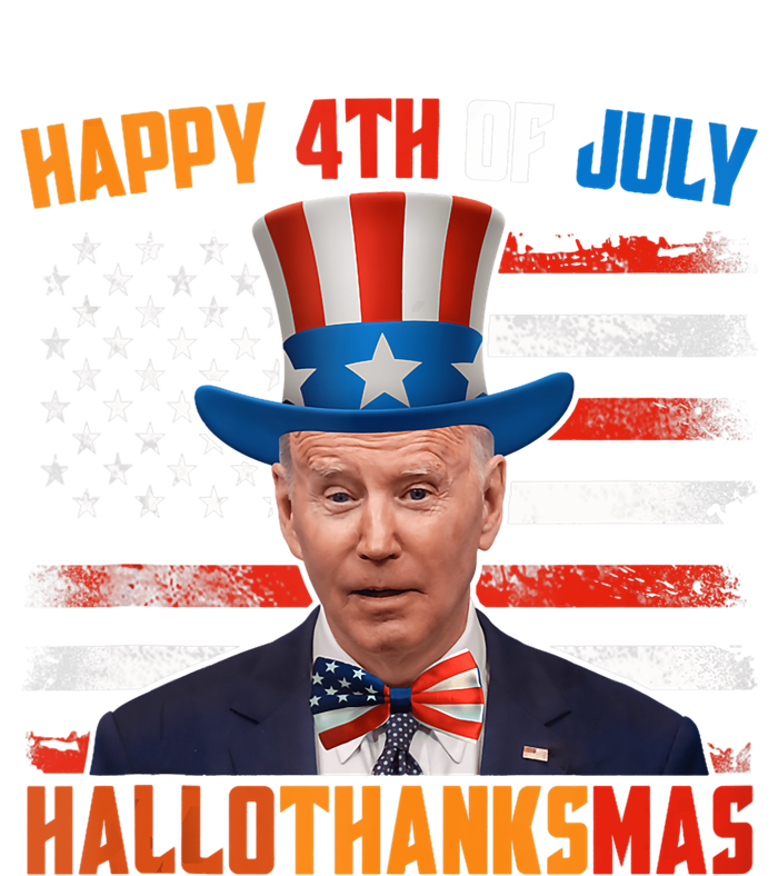 Funny Joe Biden Happy 4th Of July Hallothanksmas Holidays Canvas