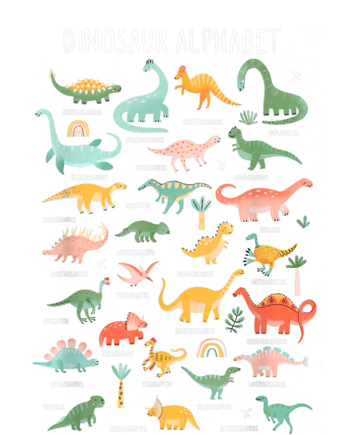 Back To School Types Of Dinosaurs Alphabet Identification Performance Long Sleeve Polo