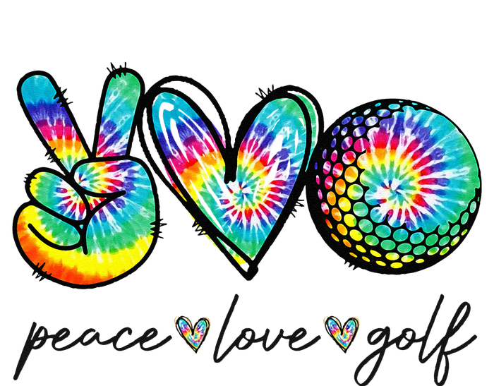 Peace Love Golf Tie Dye Cute Golf Lovers High Crown Mesh Back Trucker Hat