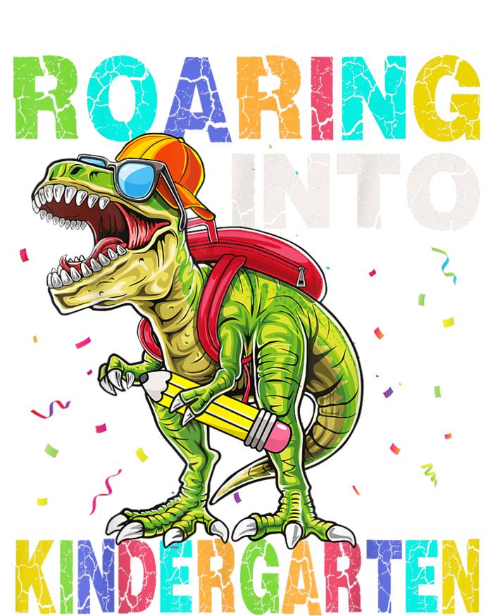 Roaring Into Kindergarten Dinosaur T Rex Back To School Boy Kids Long Sleeve Shirt