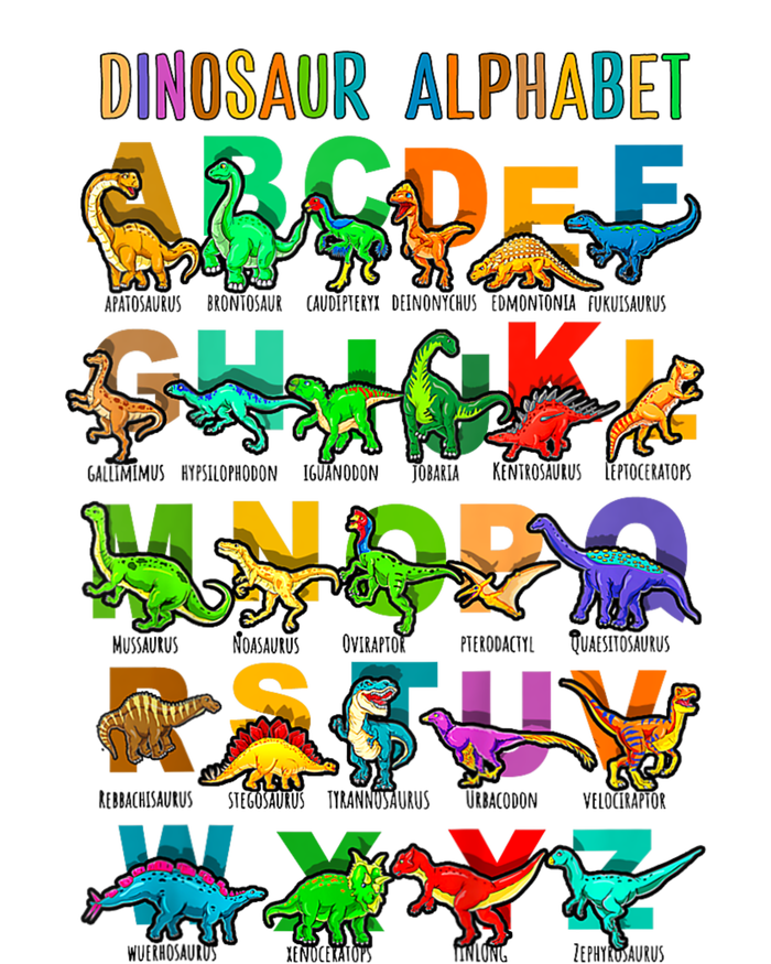 Kids Back To School Types Of Dinosaurs Alphabet Identification Magnet