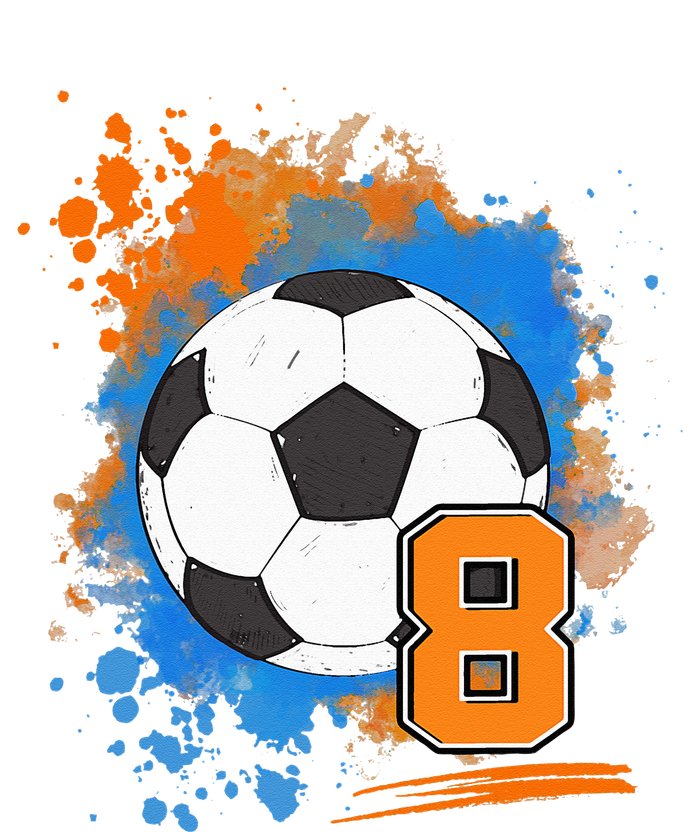 8th Birthday 8 Years Old Soccer Ball Tie-Dye T-Shirt