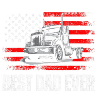 Best Dad Ever American Flag Best Trucker Dad Fathers Day Womens California Wash Sweatshirt