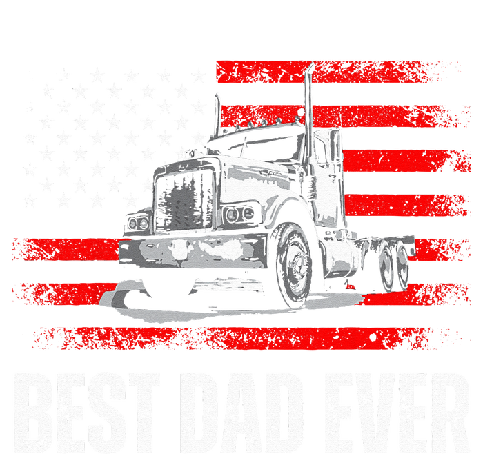 Best Dad Ever American Flag Best Trucker Dad Fathers Day Womens California Wash Sweatshirt