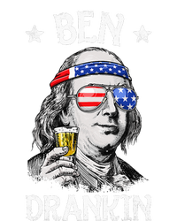 Ben Drankin 4th of July Benjamin Franklin Wo USA Flag Bumper Sticker