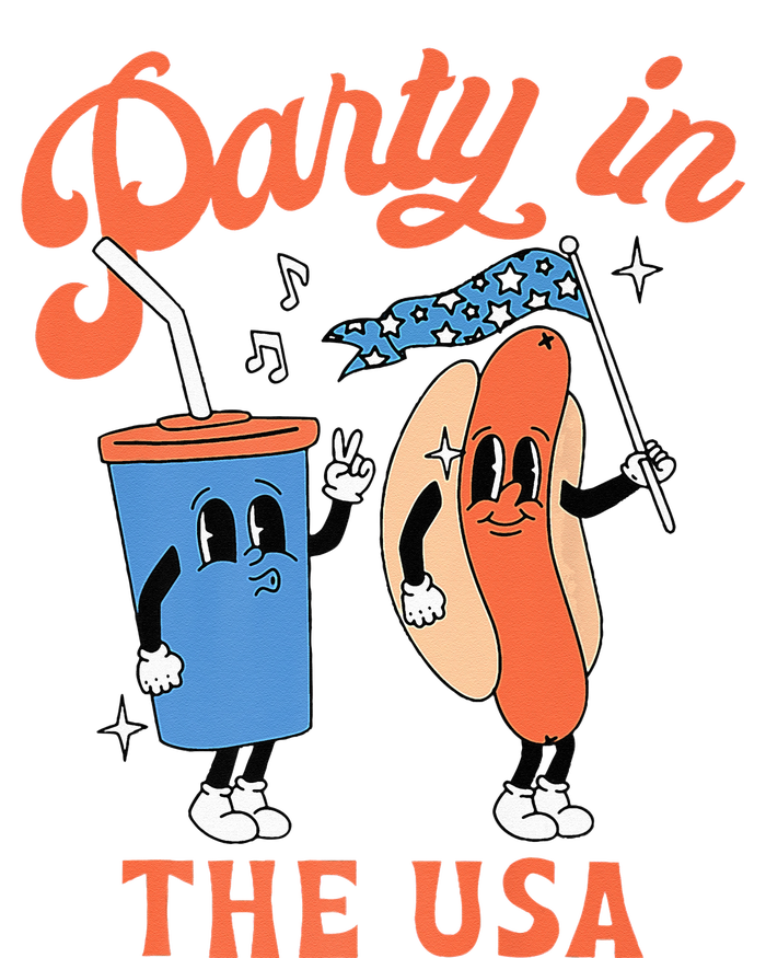 Party In The Usa Hot Dog Love USA Funny 4th Of July T-Shirt