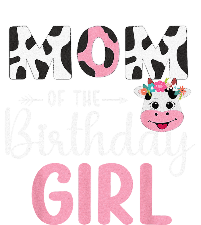 Mom Of The Birthday Farm Cow 1 St Birthday T-Shirt