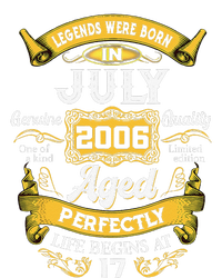 Legends Were Born In July 2006 17th Birthday Gift 17 Yrs Old T-Shirt