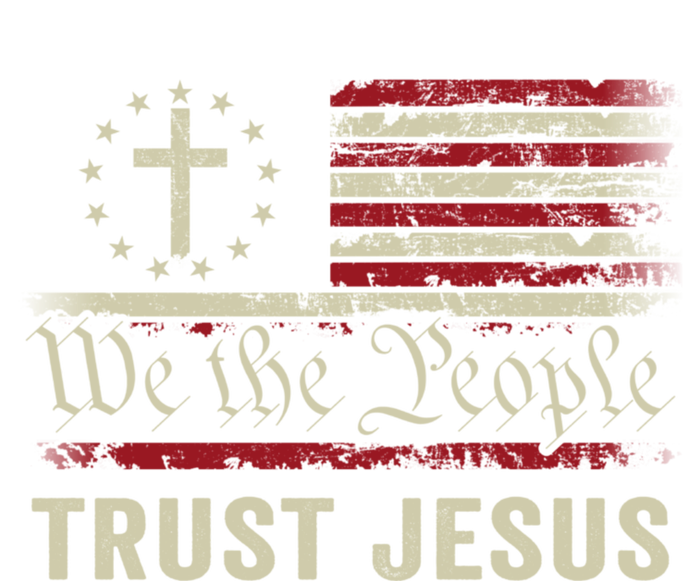 We The People Trust Jesus USA Flag Christian Patriotic Tall Hoodie