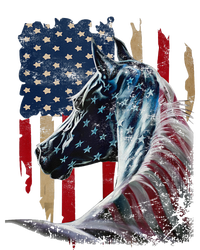 Horse American Flag Derby Racing Equestrian Rodeo Patriotic Kids Long Sleeve Shirt