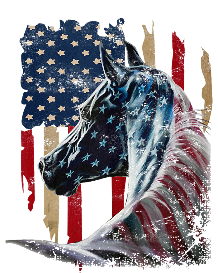 Horse American Flag Derby Racing Equestrian Rodeo Patriotic Kids Long Sleeve Shirt