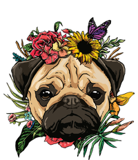 Floral Pug Dog Spring Nature Dog Lovers T-Shirt