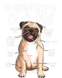 Funny Anatomy Pug Dog Pug Lover V-Neck T-Shirt