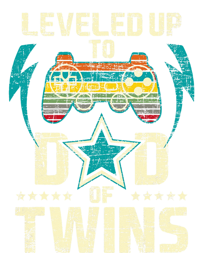 Leveled Up To Dad Of Twins Twin Dad Father Of Twins T-Shirt