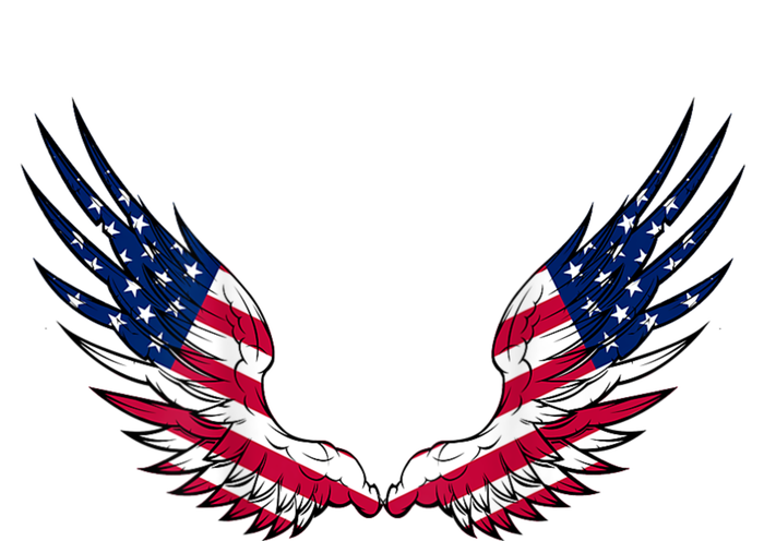 American Flag Angel Wings 4th Of July Shirts For Men (BACK) Women's Tri-Blend 3/4-Sleeve Raglan Shirt