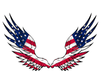 American Flag Angel Wings 4th Of July S For Men Valucap Bio-Washed Visor