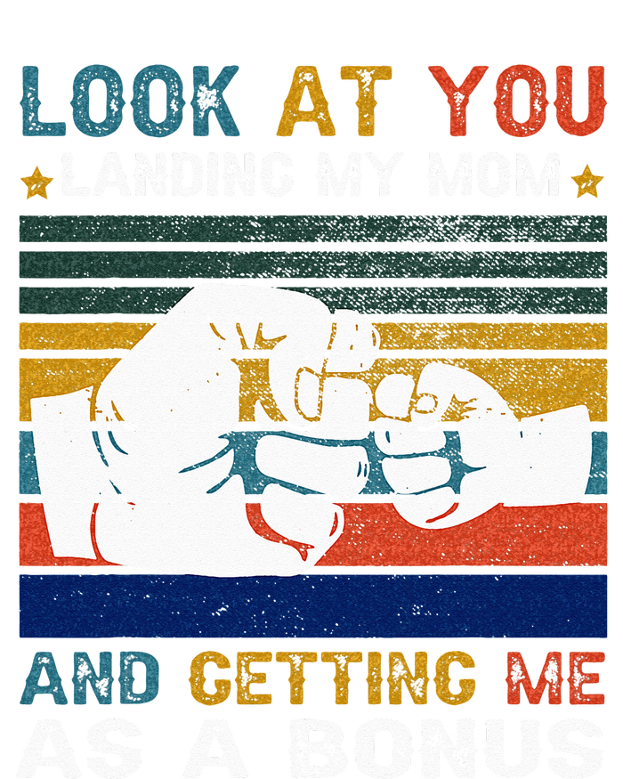 Look At You Landing My Mom Getting Me As A Bonus Funny Dad Short Acrylic Beanie