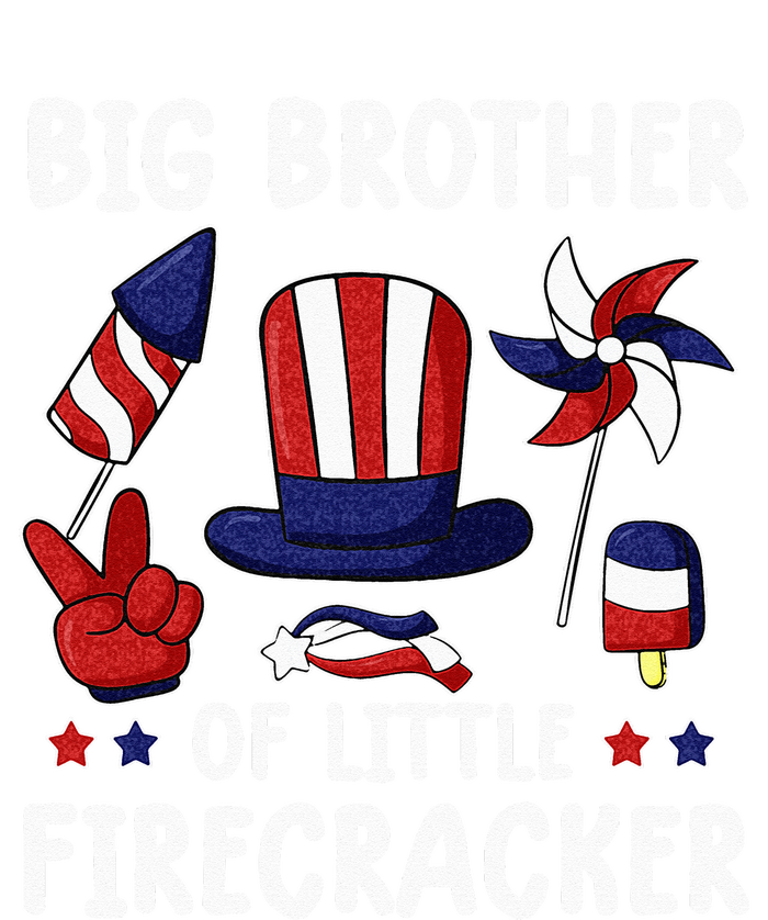 Big Brother Of The Little Firecracker 4th Of July Matching T-Shirt