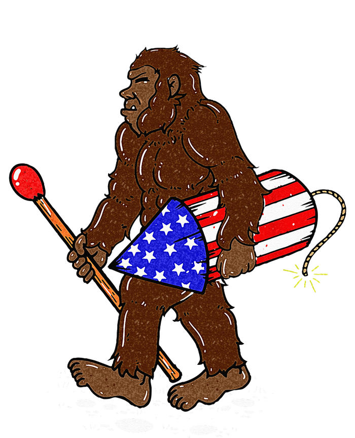 Bigfoot Fireworks 4th Of July Funny Men Sasquatch Lover Sweatshirt