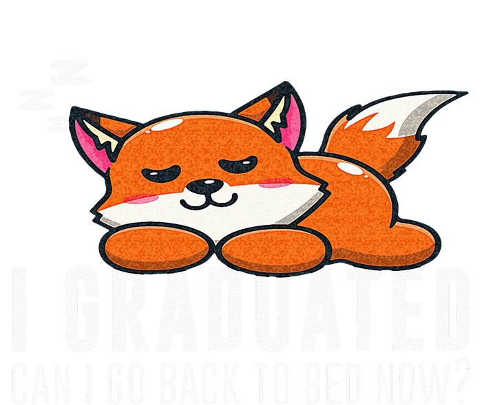 Funny I Graduated Can I Go Back To Bed Now Fox Graduation 7-Panel Snapback Hat