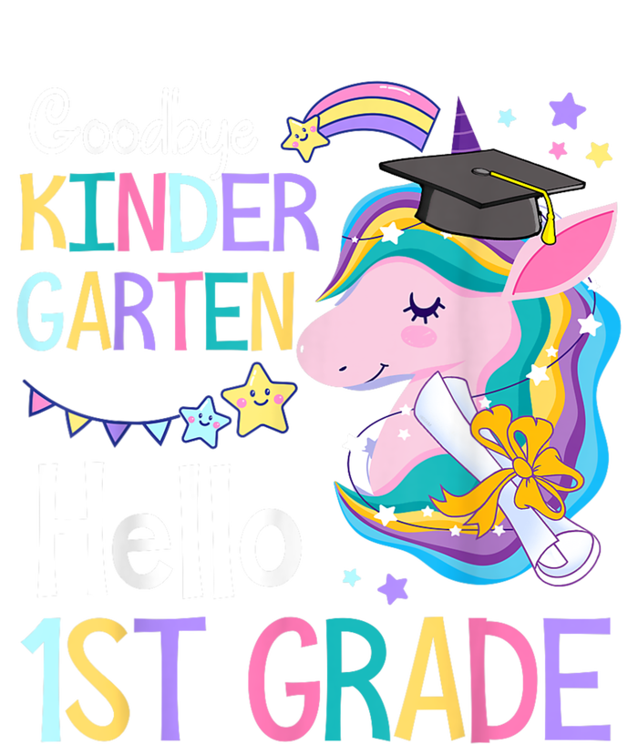 Unicorn Girl Goodbye Kindergarten Hello 1st Grade Graduation Sustainable Beanie